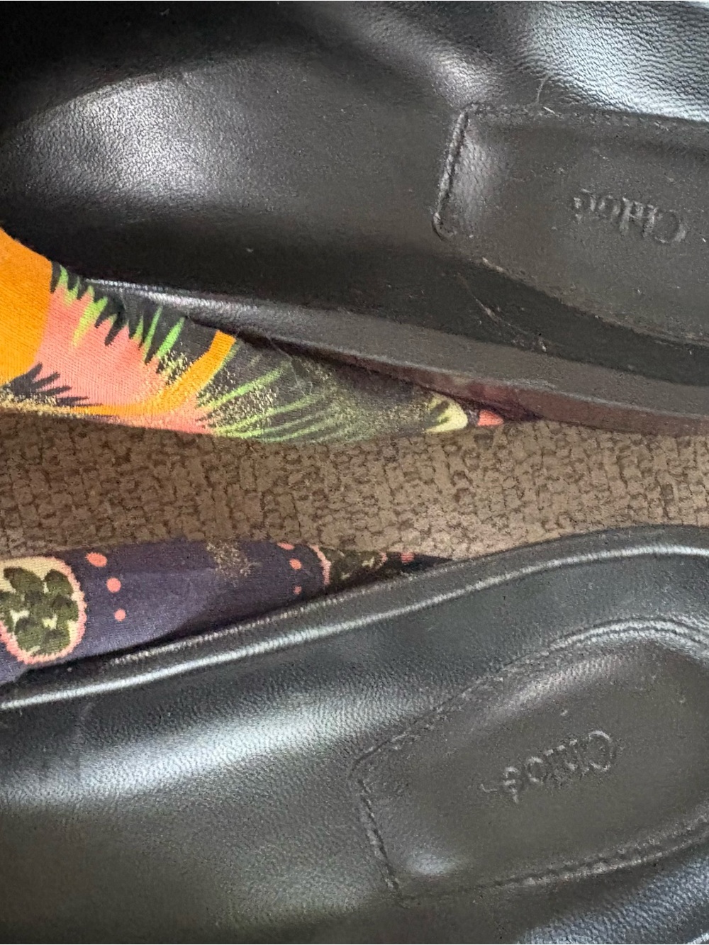 Chloe Black Slides with Multicolor Floral Knotted Straps - Picture 11 of 12